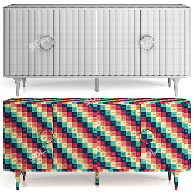 Modern Juneau Buffet with Sleek Design 3D model image 5