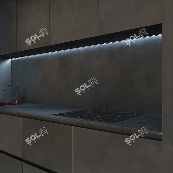 Rustic Chic Modern Kitchen 13 3D model image 2