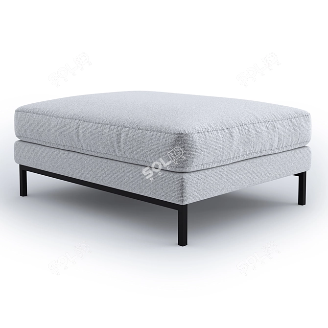 Sleek Elliot Ottoman 3D model image 1