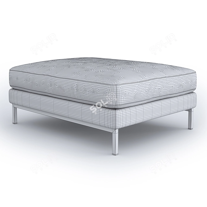 Sleek Elliot Ottoman 3D model image 2