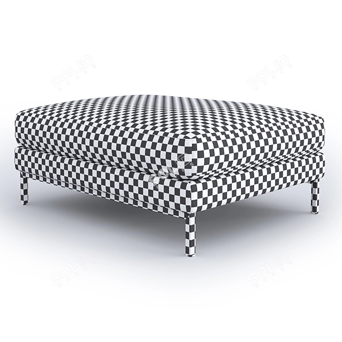 Sleek Elliot Ottoman 3D model image 3