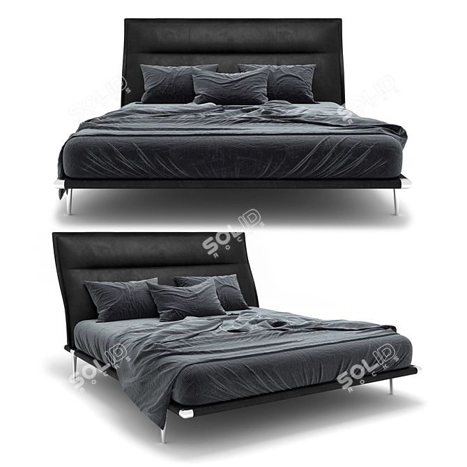 Elegance Embodied: Mr. Moonlight Bed 3D model image 1