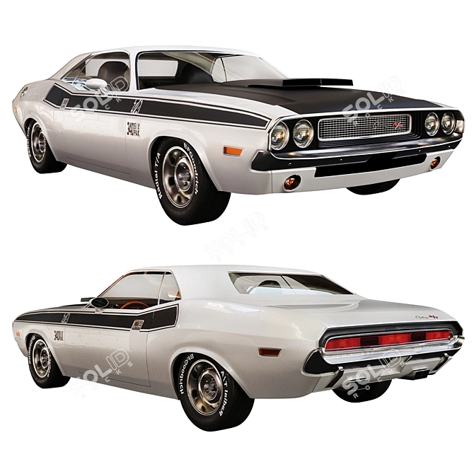 Classic Dodge Challenger 1970 3D model image 1