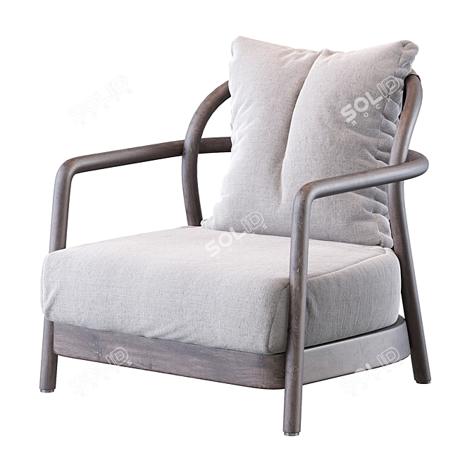 Alison Flexform Armchair: Elegant and Comfortable 3D model image 3