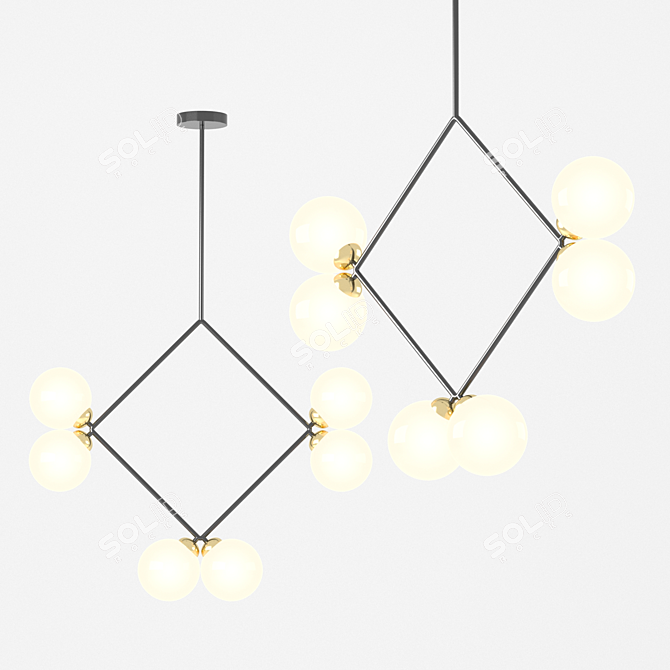 Modern Loft Coach Pendant Light 3D model image 1