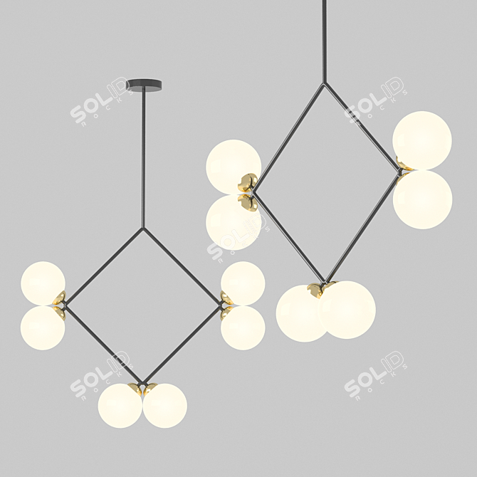 Modern Loft Coach Pendant Light 3D model image 3