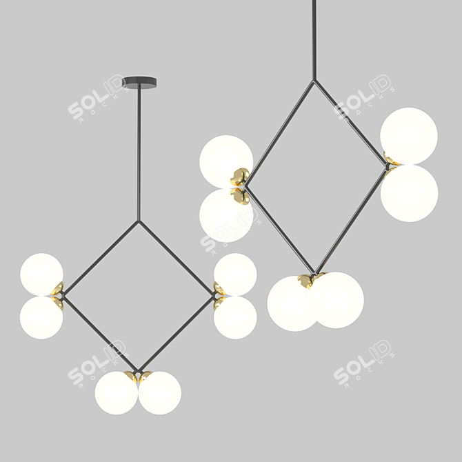 Modern Loft Coach Pendant Light 3D model image 4