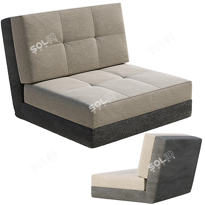 Colorful Transformable Peggy Sofa 3D model image 1