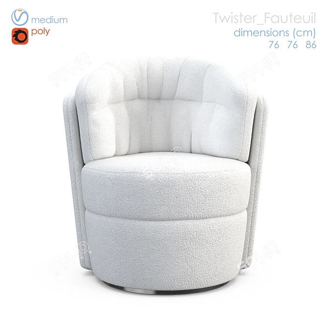 Versatile Twister Chair 3D model image 1