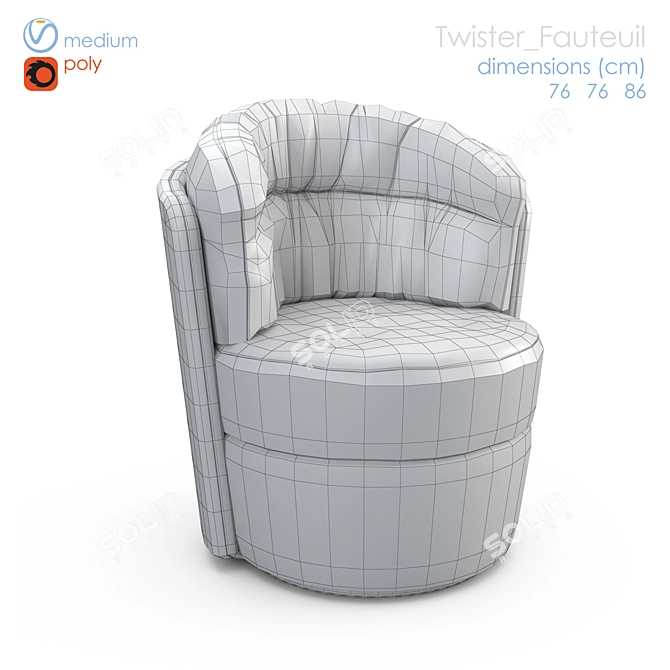 Versatile Twister Chair 3D model image 4