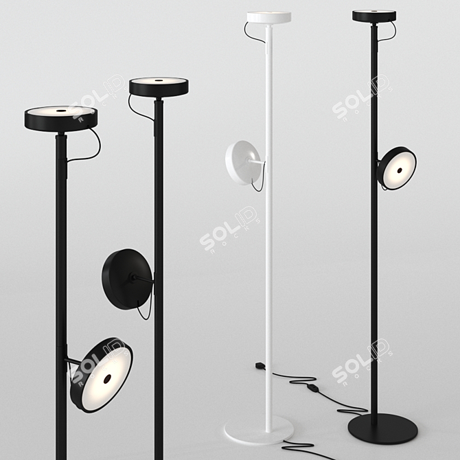 Swiss Designed U-Turn-12 Floor Lamp 3D model image 1