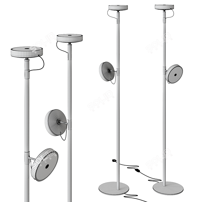 Swiss Designed U-Turn-12 Floor Lamp 3D model image 2