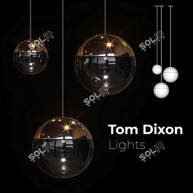 Elegant Pendant Lighting 3D model image 1