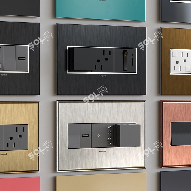 Legrand adorne: Versatile Modular Switch 3D model image 2