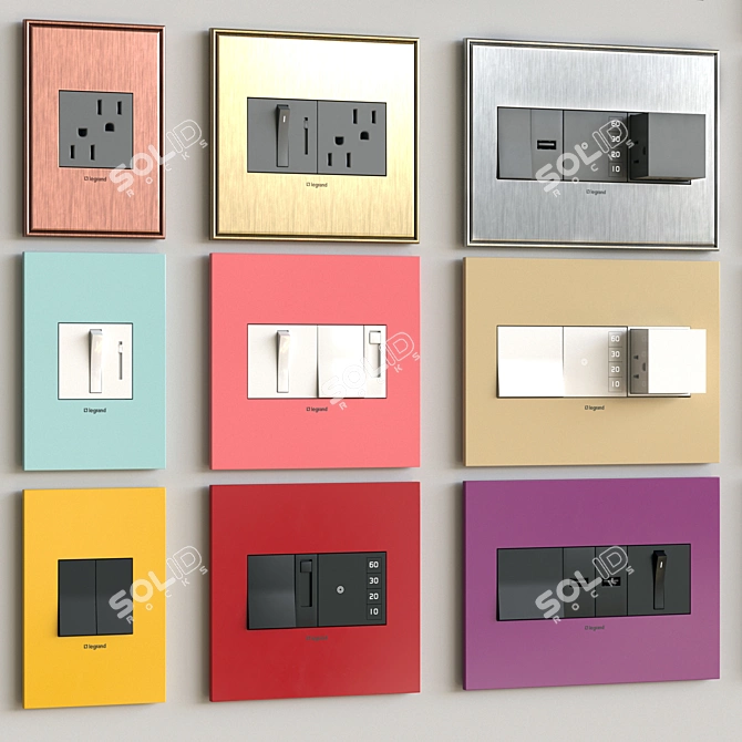 Legrand adorne: Versatile Modular Switch 3D model image 3