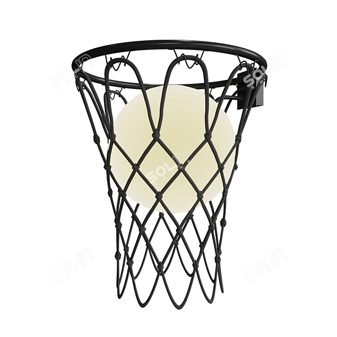 Mantra Basketball Wall Light | Modern Metal Design 3D model image 1