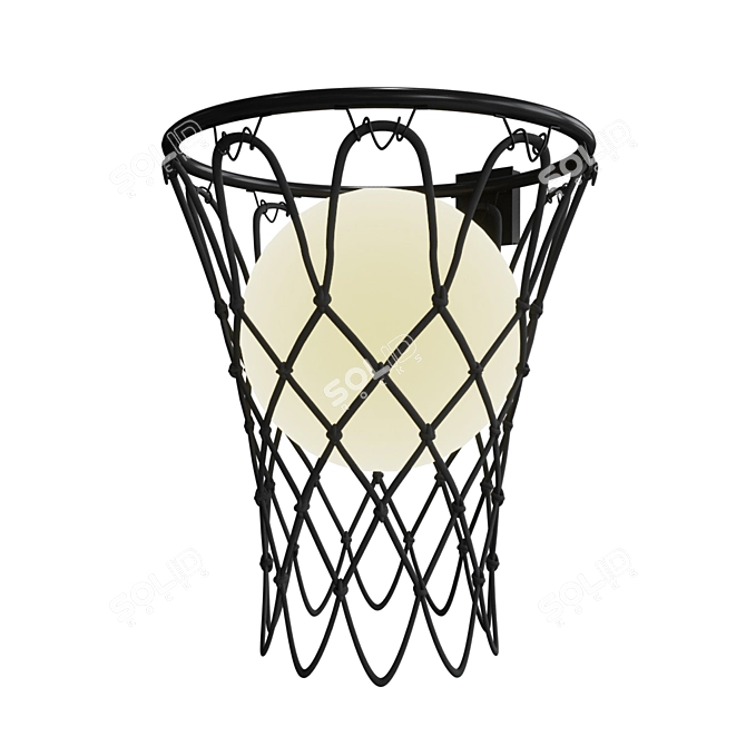 Mantra Basketball Wall Light | Modern Metal Design 3D model image 2