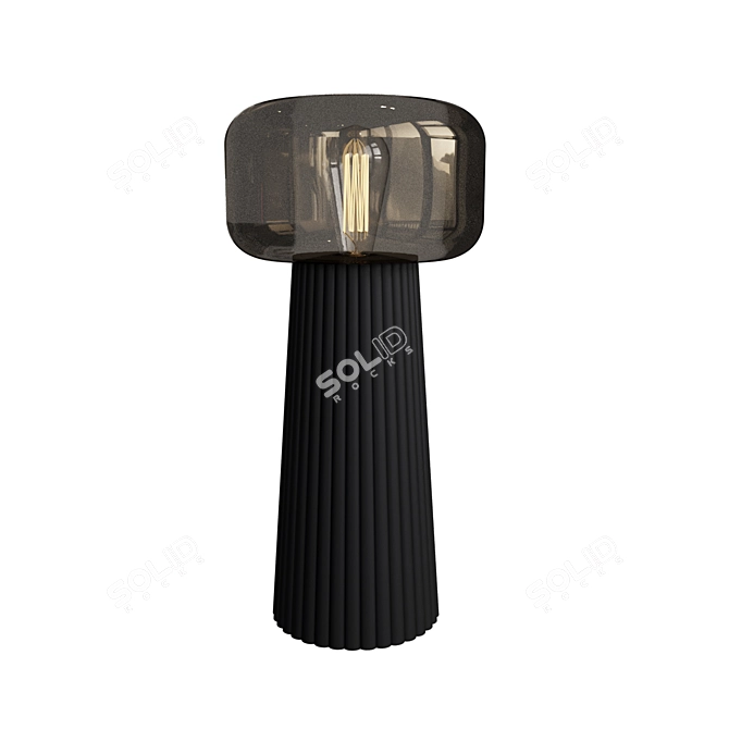 FARO Table Lamp - Minimalistic Black E27 20W 3D model image 1