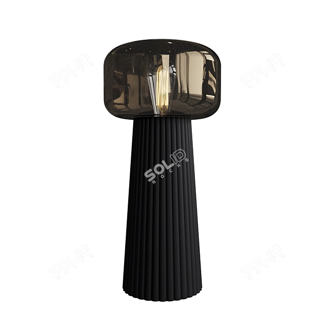 FARO Table Lamp - Minimalistic Black E27 20W 3D model image 2