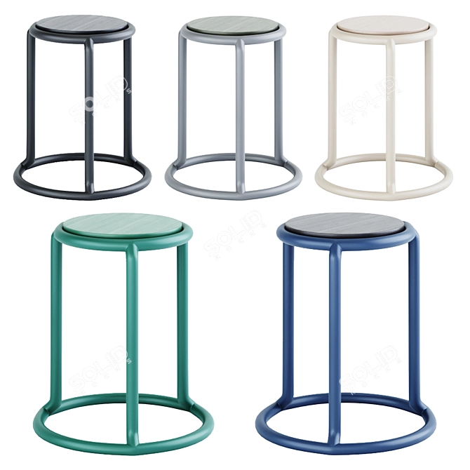 Sleek Champ Stool: Modern Design 3D model image 1