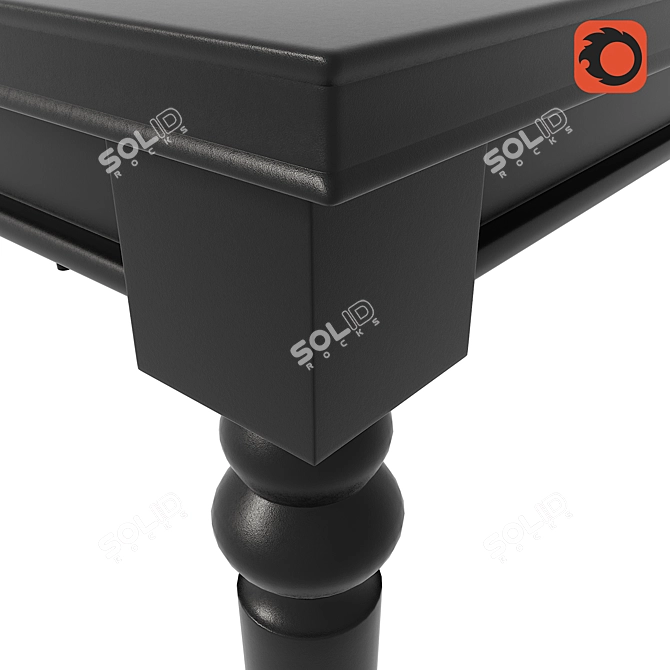 Elegant Ingatorp Extendable Table 3D model image 4