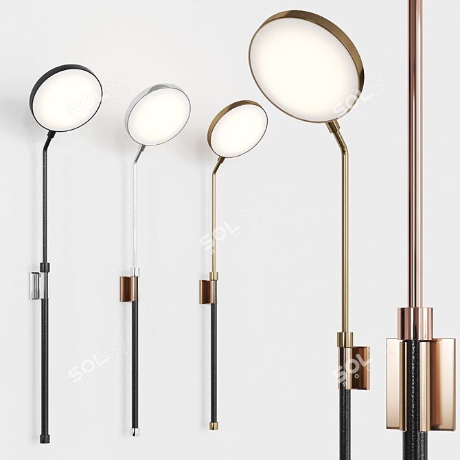 Sleek Italian Design: SPOON Wall Lamp 3D model image 1