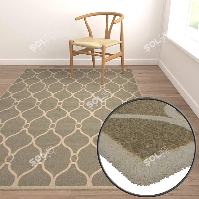 1964 Vintage Carpet Set 3D model image 5