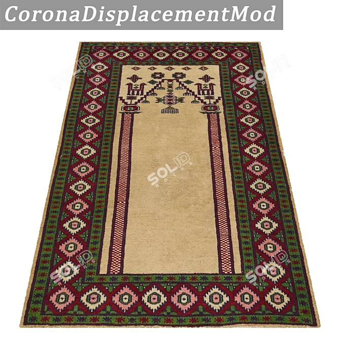 Title: 1966 Vintage Carpets Set 3D model image 4