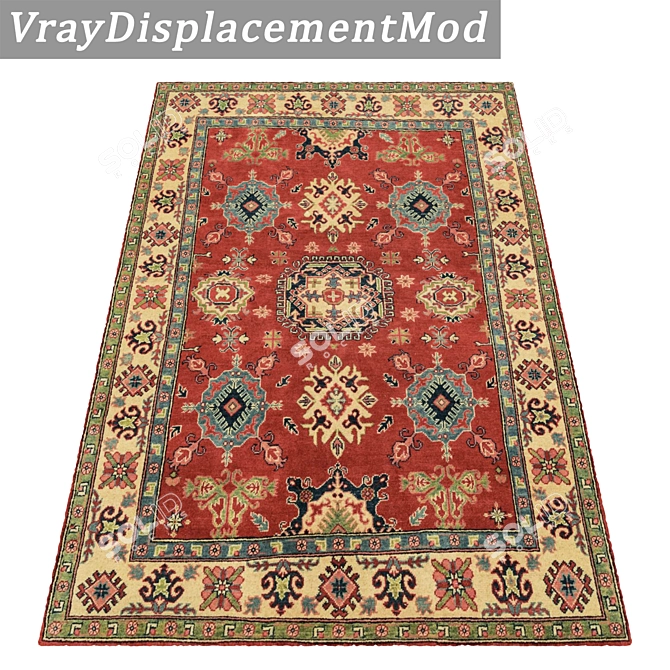 1968 Carpets Set: High-Quality Textures for Close and Distant Views 3D model image 3