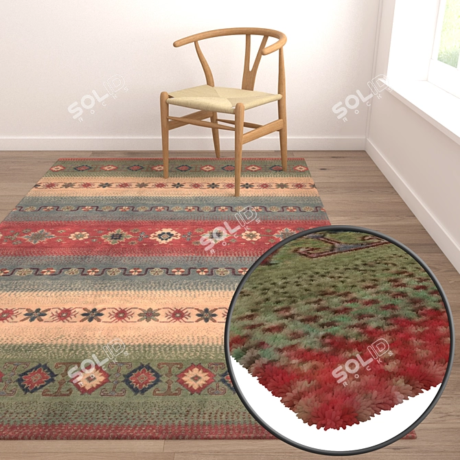 1969 Vintage Carpet Set 3D model image 5