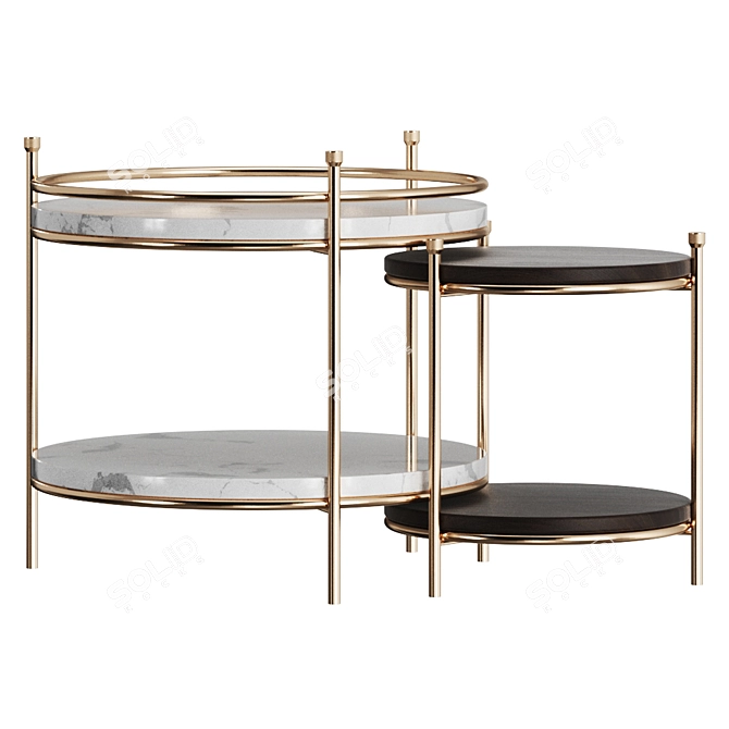 Midcentury Modern Luxury: Erni Side Table 3D model image 2