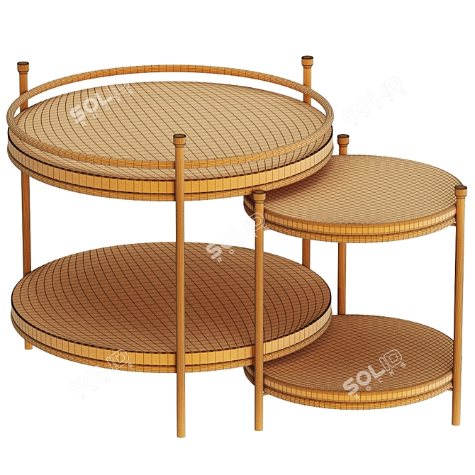 Midcentury Modern Luxury: Erni Side Table 3D model image 3