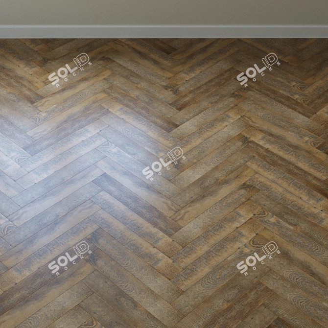 Nano Locking PVC Tile: Aqua-Floor AF3216N 3D model image 3