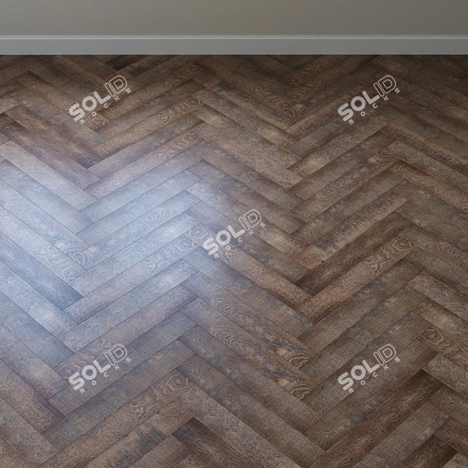 Nano Locking PVC Tile: Aqua-Floor AF3217N 3D model image 3
