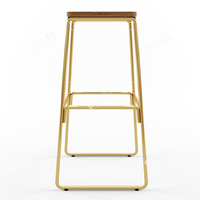 Modern Square Barstool: Meraki 3D model image 6