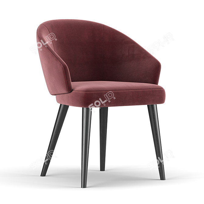 Luxury Lawson Dining Chair 3D model image 2