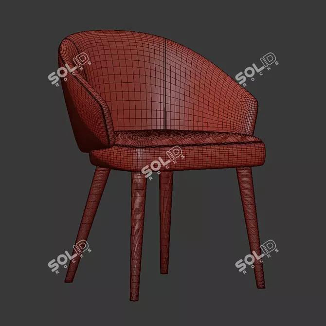 Luxury Lawson Dining Chair 3D model image 5