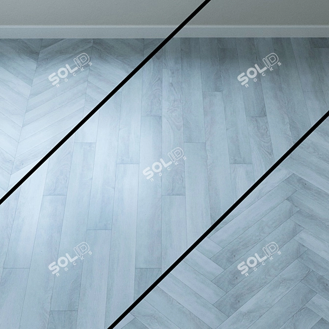 Castle Quartz PVC Tile: Aqua-Floor AF3502QV 3D model image 1