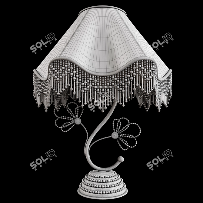Butterfly Crystal Gold Table Lamp 3D model image 3