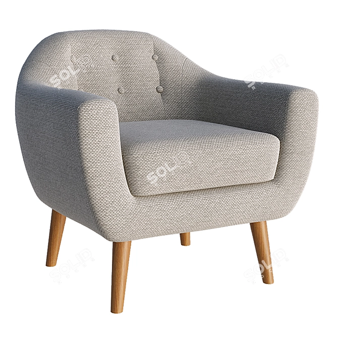 Versatile Color-Changing Ritchie Armchair 3D model image 1