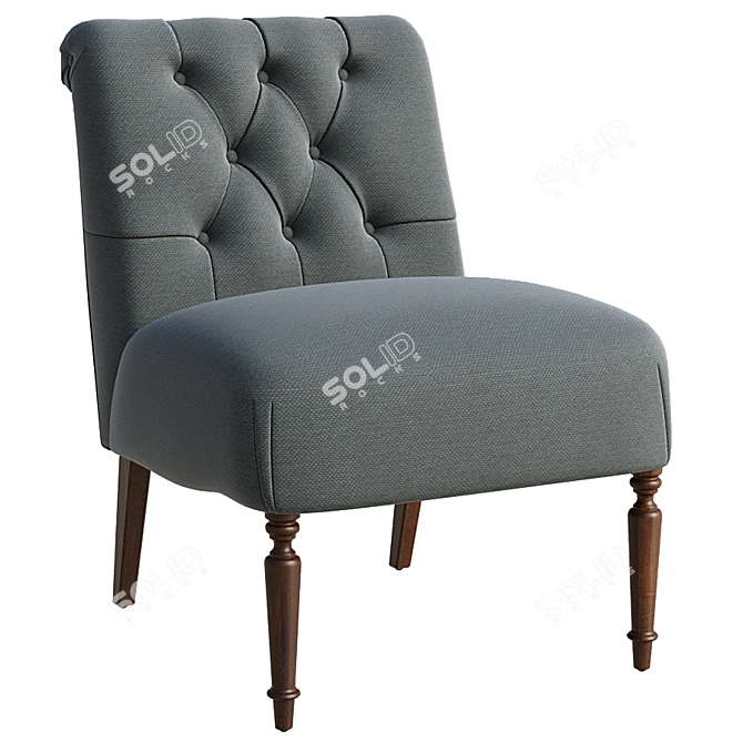 Customizable Slipper Accent Chair: Stylish and Versatile 3D model image 1