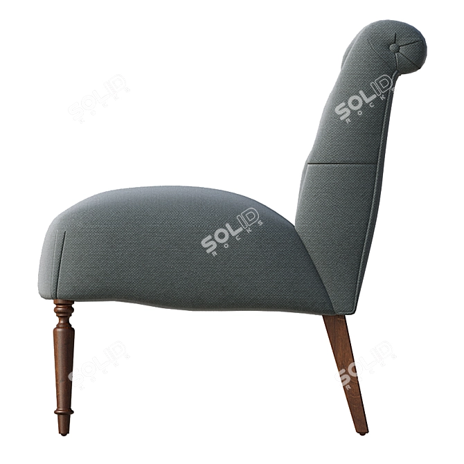 Customizable Slipper Accent Chair: Stylish and Versatile 3D model image 2