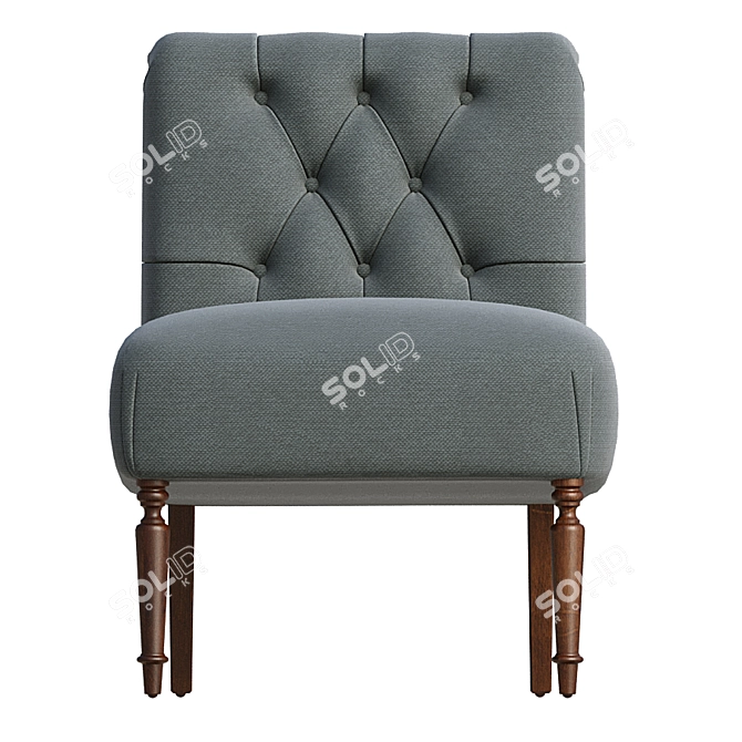 Customizable Slipper Accent Chair: Stylish and Versatile 3D model image 3