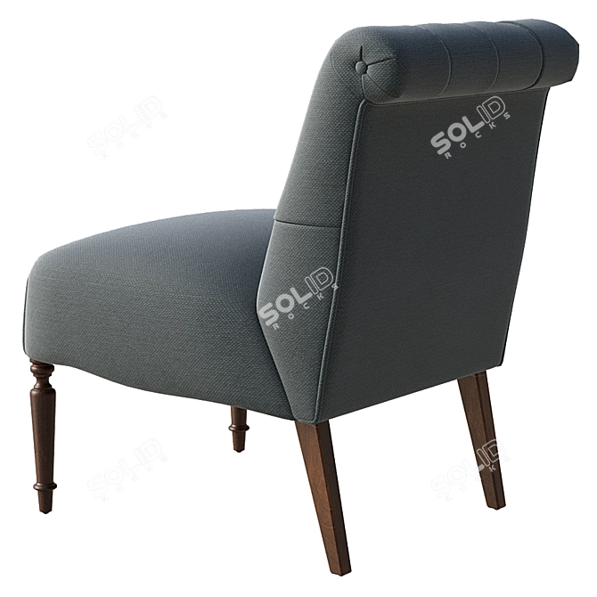 Customizable Slipper Accent Chair: Stylish and Versatile 3D model image 4