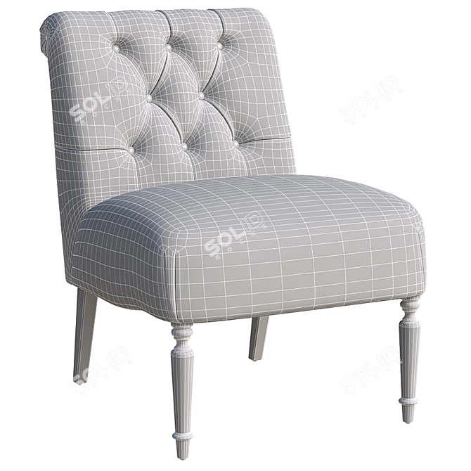 Customizable Slipper Accent Chair: Stylish and Versatile 3D model image 5