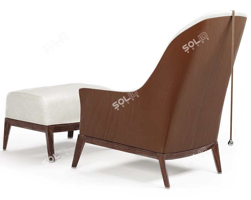 Luxurious Giorgetti Normal Armchair 3D model image 2