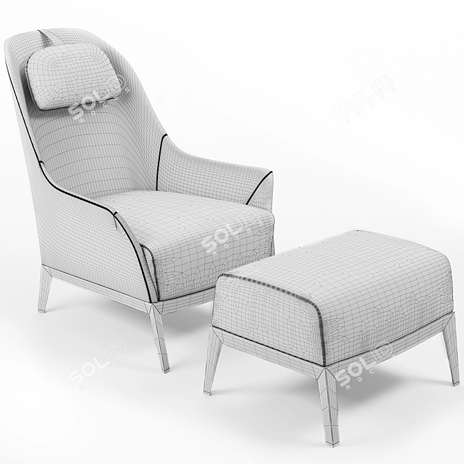Luxurious Giorgetti Normal Armchair 3D model image 4