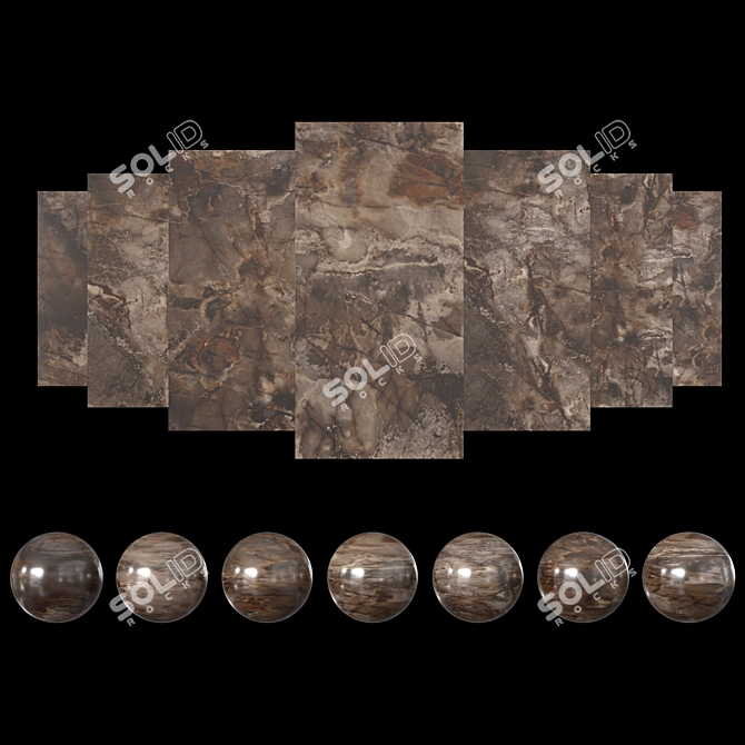 120x240cm Fantasy Brown: 7 Textures 3D model image 1