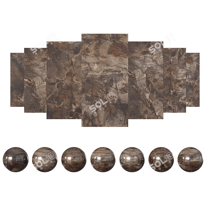 120x240cm Fantasy Brown: 7 Textures 3D model image 2