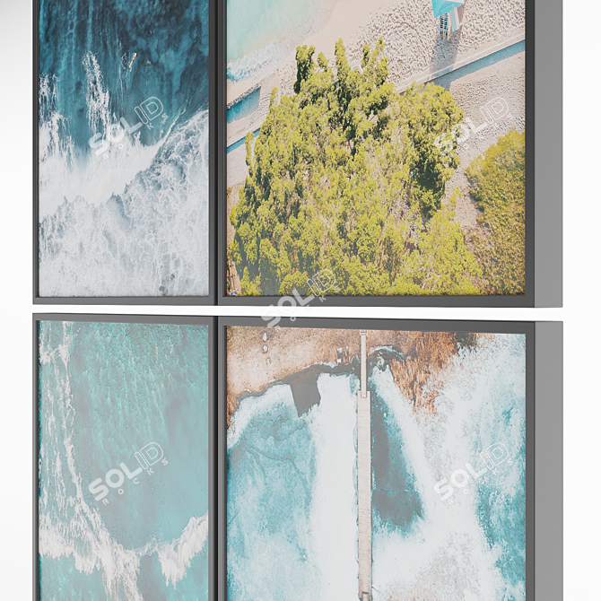 Ocean Art Set: Paint Your Tranquil Escape 3D model image 2